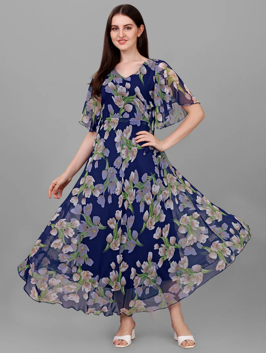 Women Maxi Purple Dress (Size M)